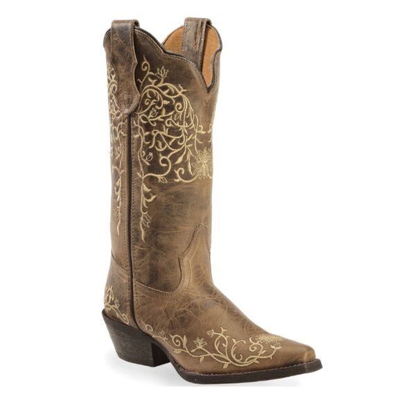 Brand New - Laredo Womens Jasmine Western Boots - Snip Toe - Taupe - 10 - Picture 1 of 4